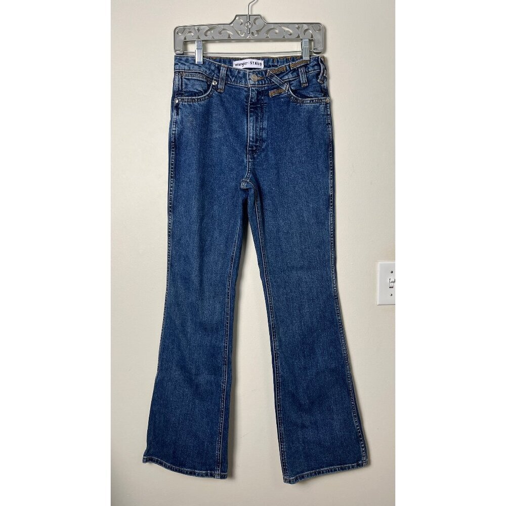 WRANGLER + STAUD COLLAB FLARE BOOTCUT JEANS 26 - Picture 2 of 10